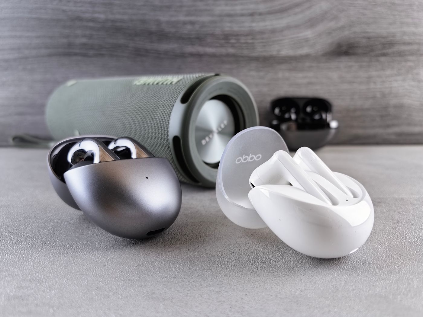 Portable speaker and wireless earphones