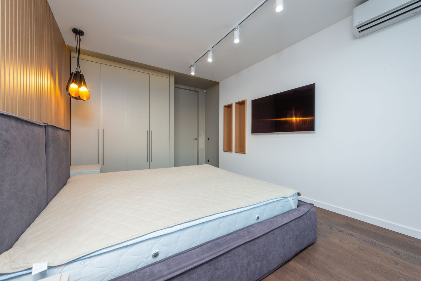 Mattress on bed frame